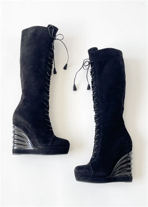 vintage ysl boots|ysl platform boots.